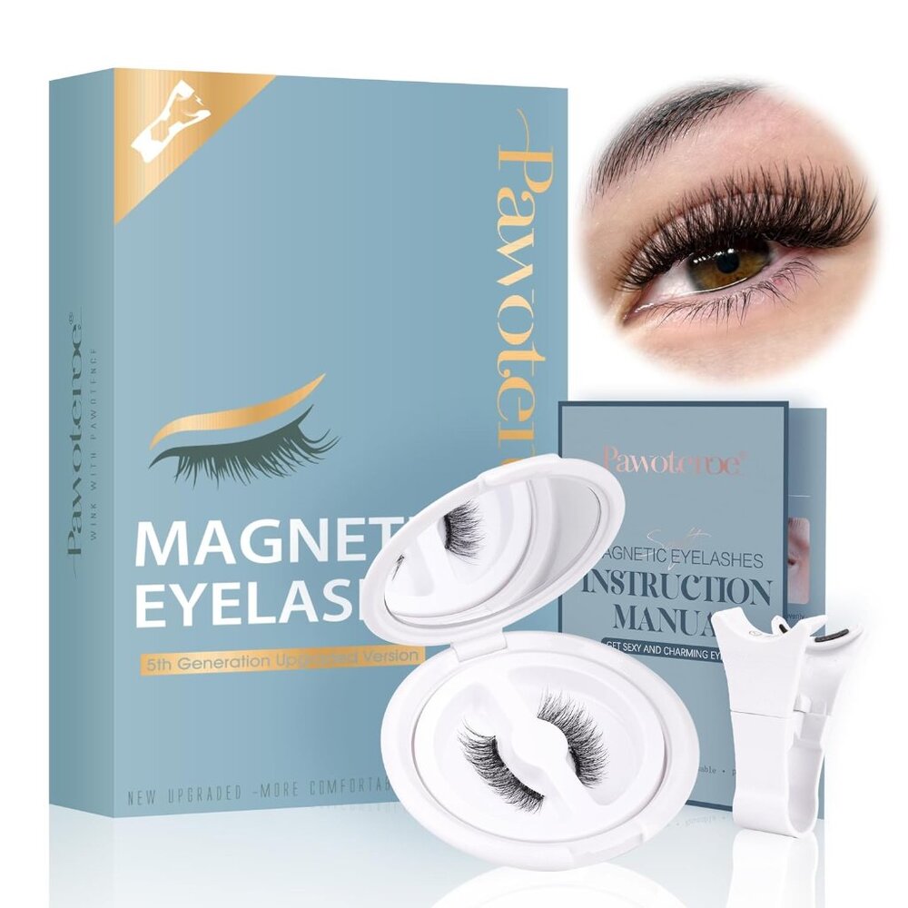Magnetic Cat  Eye Lashes w/ Applicator Soft Magnets False Magnetic Kit